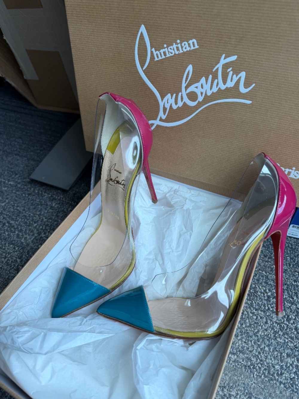 Christian Louboutin Debout PVC Riviera Pumps 37